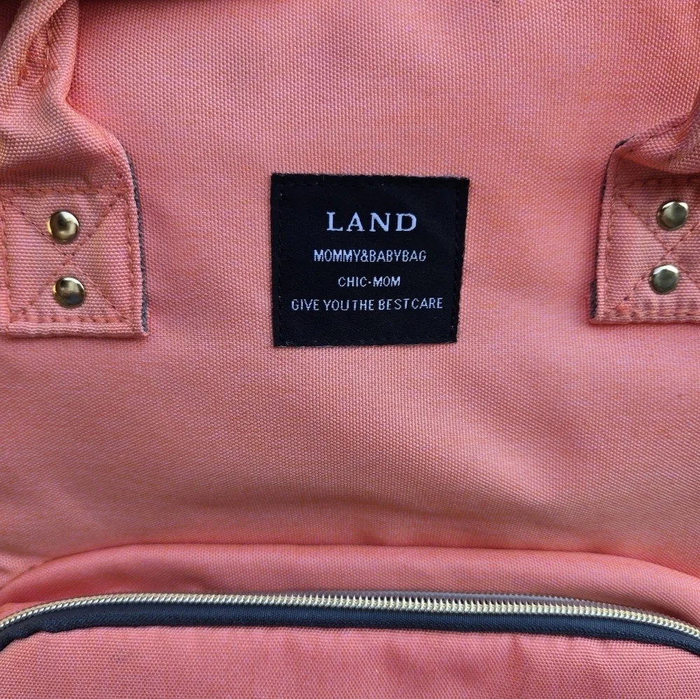 Land Mommy Baby Bag Pink/peach Backpack